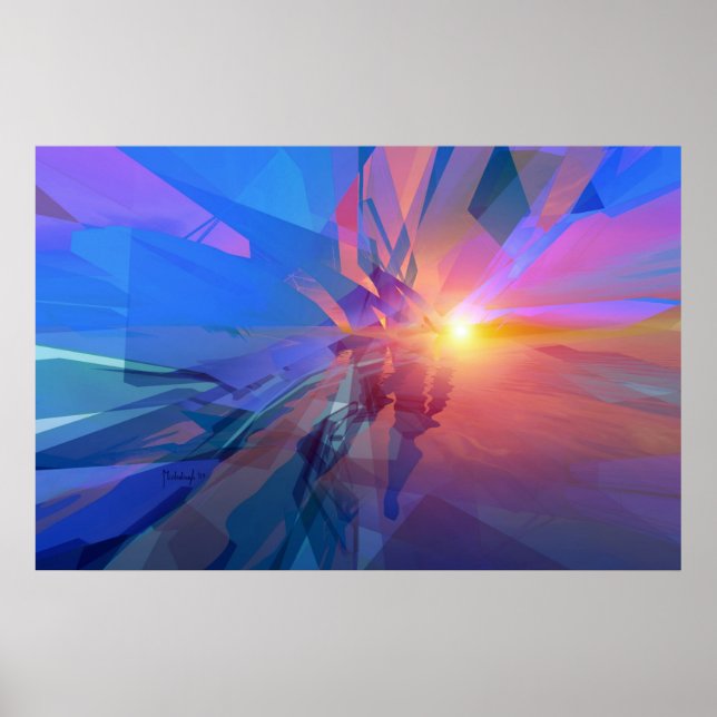 Monde inconnu - poster d'art abstrait (Devant)