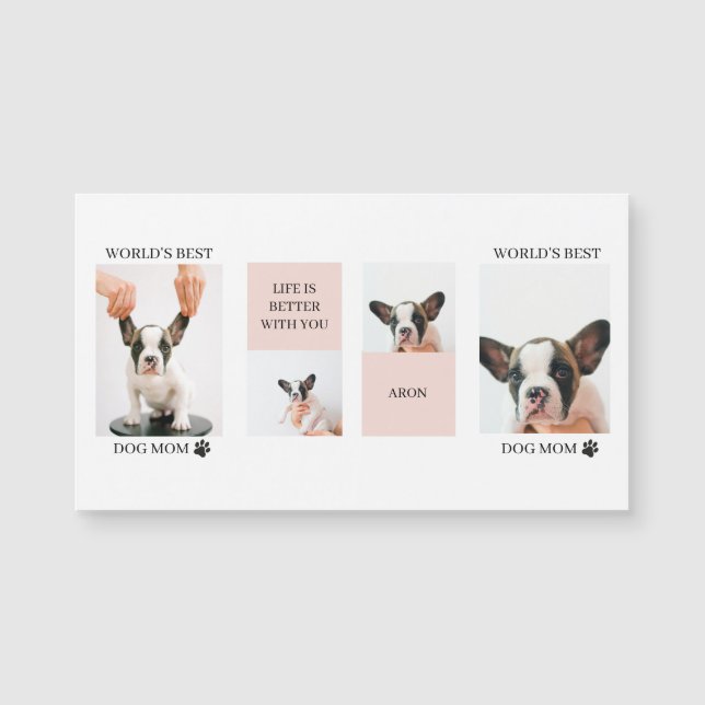 Monde Meilleur chien maman | Photo Collage | Paste (Devant)