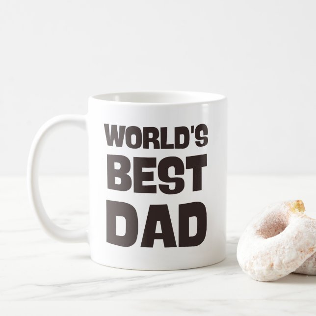 monde meilleur papa drôle papa mug (Avec donut)