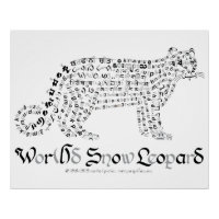 Monde Monde Poster Leopard de Neige
