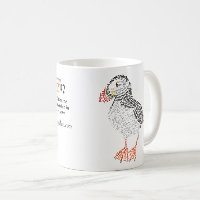 Monde Mot Puffin Mug (Devant droit)