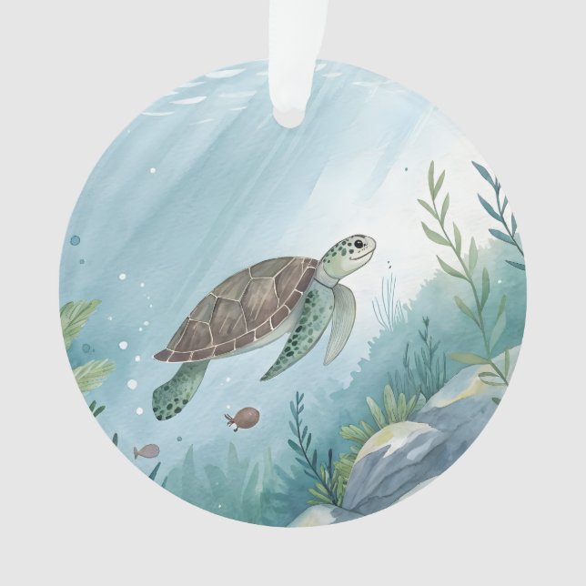Monde sous-marin avec tortue (devant)