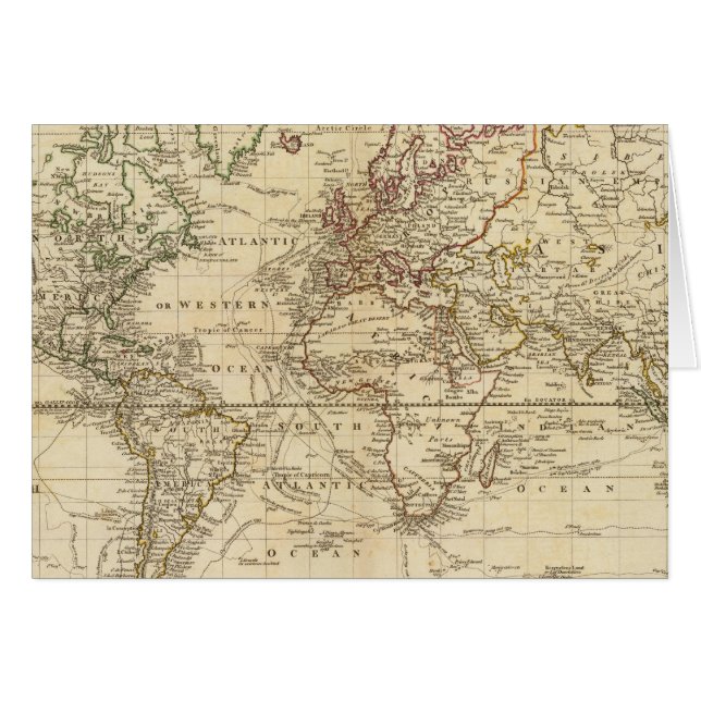 Monde sur la projection de Mercator (Devant horizontal)