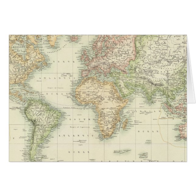 Monde sur la projection de Mercator (Devant horizontal)