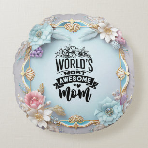 Mondes les plus merveilleux maman Coussin rond