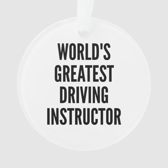 Mondes meilleur instructeur de conduite (devant)