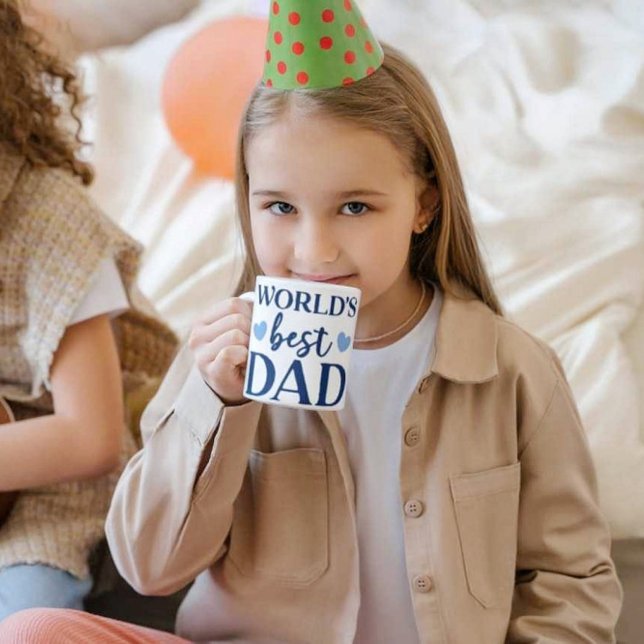 Mondes meilleur papa Imprimer Mug blanc moderne (Créateur téléchargé)
