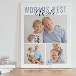 Mondes modernes Best Abuelo 3 Plaque photo<br><div class="desc">Un collage photo moderne anniversaire, noël, fête des pères, cadeau d'occasion spéciale, avec 3 photos, et texte modifiable, parfait pour papa, grand-père, maman, grand-mère ou tout parent. Vous pouvez modifier le style de police de texte, la taille et la couleur arrière - plan en cliquant sur customiser un lien supplémentaire...</div>