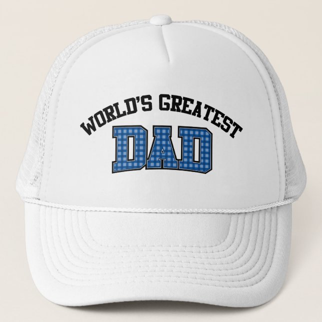Mondes plus grand papa Casquette Plaid (Devant)