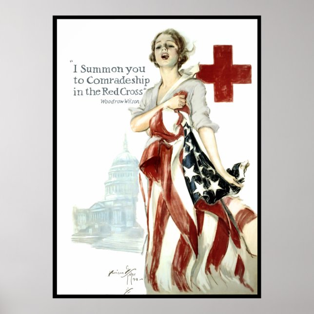 MONDIAL WAR 1 RED CROSS POSTER 1918 (Devant)