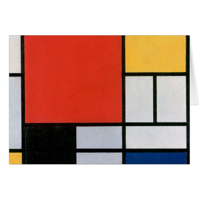Mondrial Composition Rouge Jaune Bleu Noir (Devant horizontal)