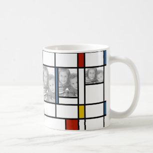 Mondrian a inspiré la tasse de modèle photo
