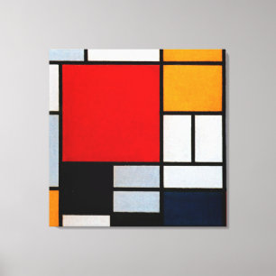 Mondrian - Composition avec grand rouge