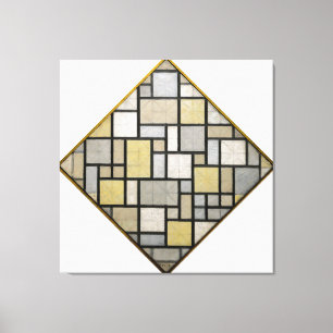 MONDRIAN - COMPOSITION AVEC LA GRILLE 5 : LOZENGE 