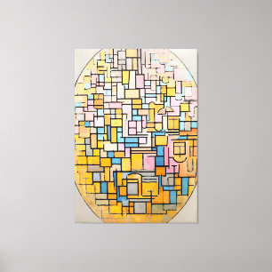 MONDRIAN - COMPOSITION DE TABLEAU III À OVAL - 191