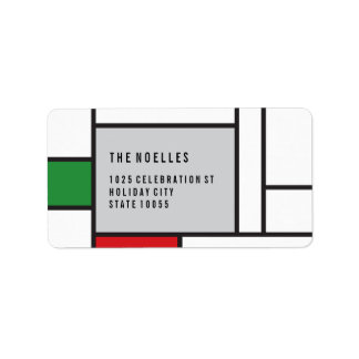 Mondrian De Stijl Art minimaliste Étiquettes de va