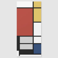 Mondrian Peinture Rouge Plane Jaune Noir Gris Bleu