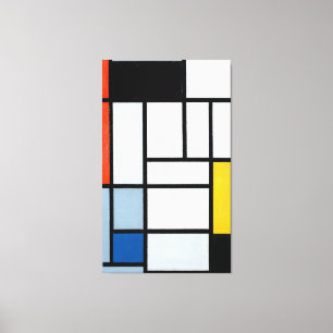 MONDRIEN - COMPOSITION AVEC ROUGE, NOIR, JAUNE -