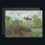 Monet - Jardin de l'artiste Argenteuil Carte magné<br><div class="desc">Le Jardin de l'Artiste à Argenteuil / Un Coin du Jardin avec Dahlias - Claude Monet,  Huile sur Toile,  1873</div>