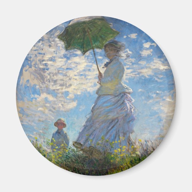 Monet La Promenade Femme avec un aimant Parasol (Devant)