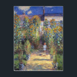 Monet, "Le jardin de l'artiste à Vétheuil" Carte p<br><div class="desc">Claude Monet,  "Le jardin de l'artiste à Vétheuil",  1880 - peinture impressionniste française d'art.</div>