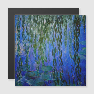 Monet - Lys d'eau pleurant saule Carte magnétique