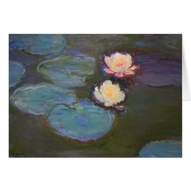 Monet Nymphéa Fleurs de Lys Étang Peinture (Devant horizontal)