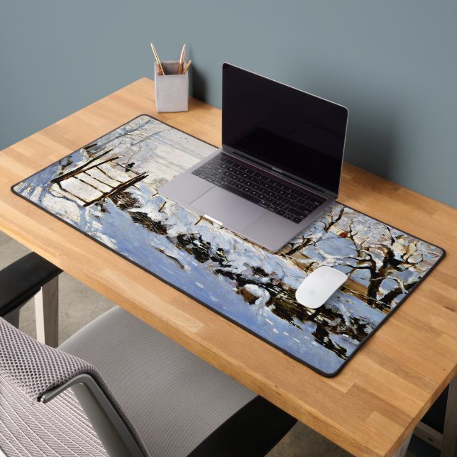 Monet peinture, The Magpie, (Bureau 2)