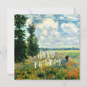 Monet - Poppy Fields, Argenteuil - voeux d'anniver