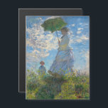 Monet - Promenade femme avec Parasol carte magnéti<br><div class="desc">La Promenade,  Femme avec un Parasol / Madame Monet et son fils / La Promenade / La Femme a l'ombrelle - Claude Monet,  1875</div>