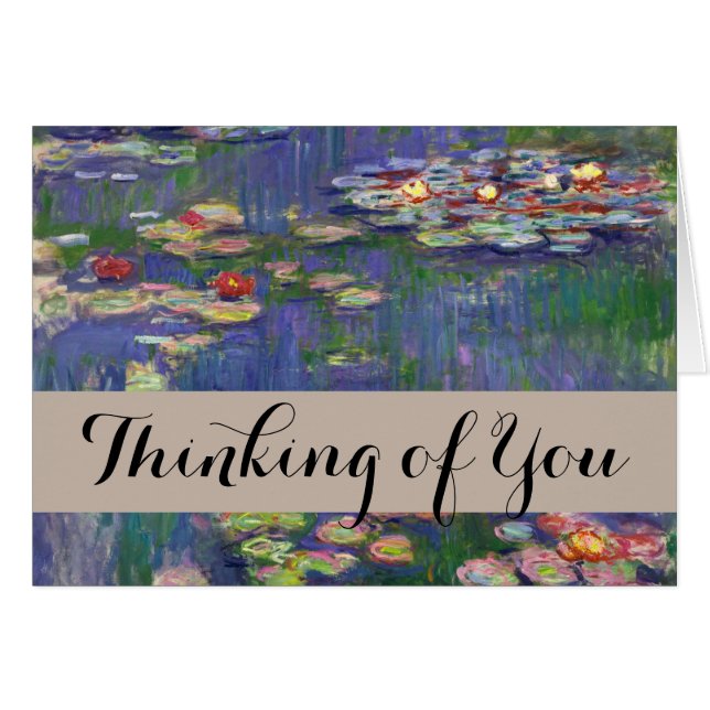 Monet Water Lilies Chef-d'oeuvre Peinture (Devant horizontal)