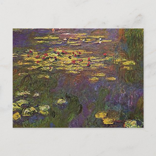 MONET Water Lys 1920 Carte postale (Devant)