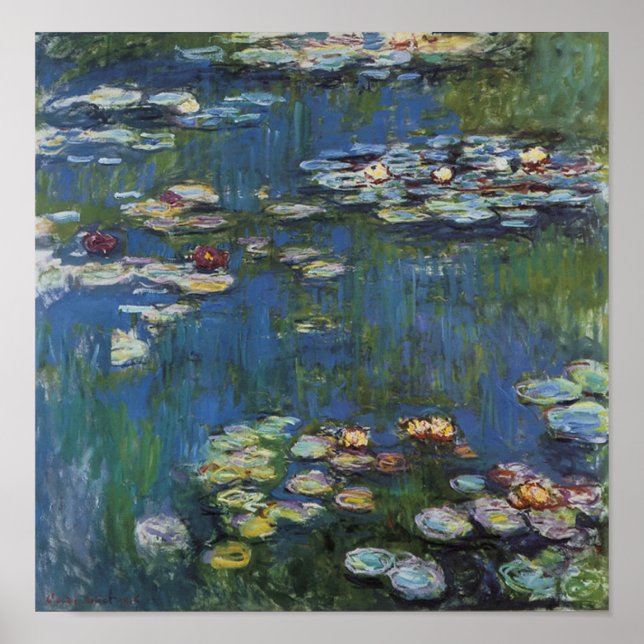 Monet Water Lys Poster d'art Vintage (Devant)
