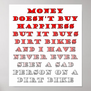 Money Acheter Dirtbikes Drôle Poster