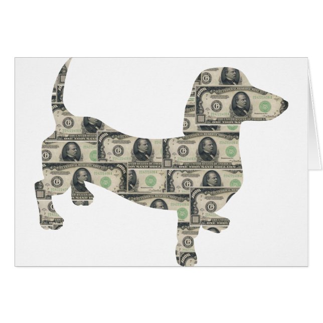 Money Dachshund Wall Street (Devant horizontal)