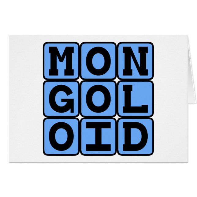 Mongoloïde, Terme Offensant (Devant horizontal)