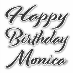 Monica Prénom Anniversaire de Black Sticker