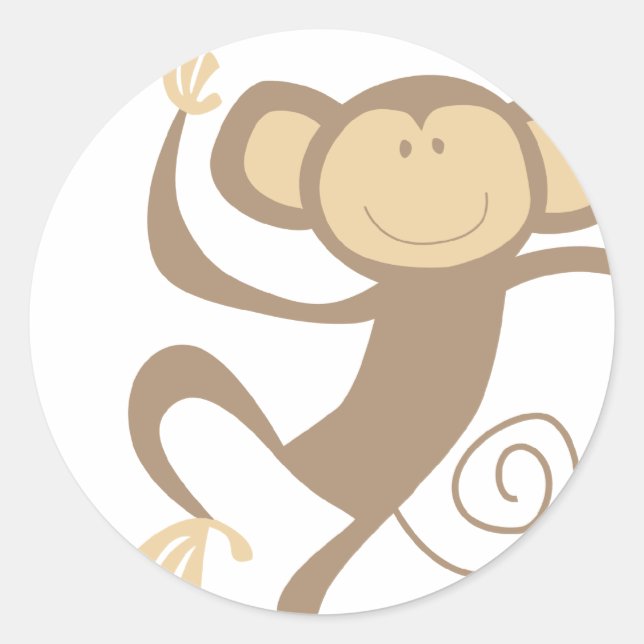 Monkee autour des Stickers Rond (Devant)