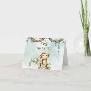 Monkey Baby shower Merci Cartes de notes