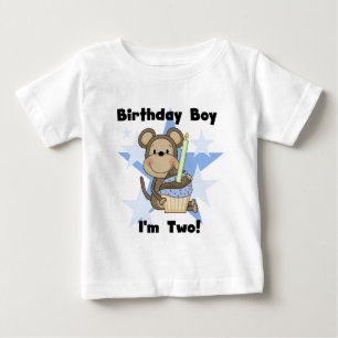 Monkey Boy 2nd Birthday Tshirts et cadeaux