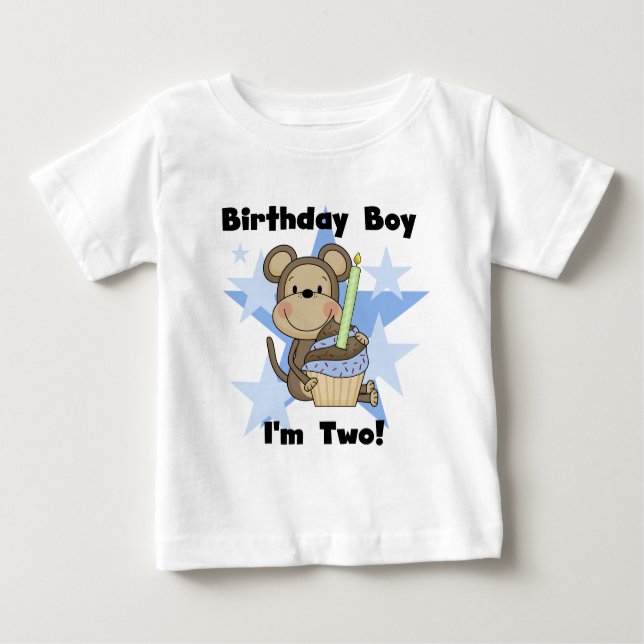 Monkey Boy 2nd Birthday Tshirts et cadeaux (Devant)