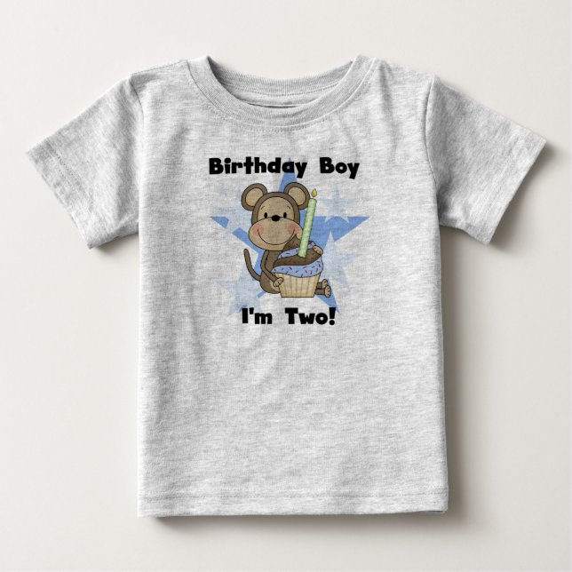 Monkey Boy 2nd Birthday Tshirts et cadeaux (Devant)