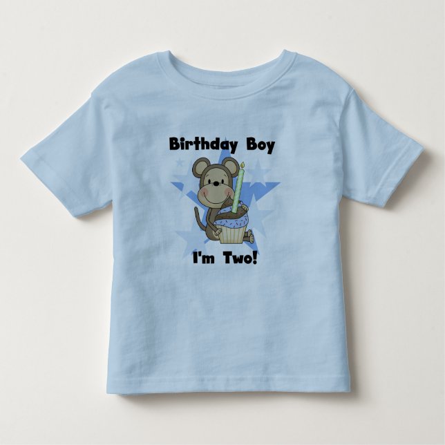 Monkey Boy 2nd Birthday Tshirts et cadeaux (Devant)