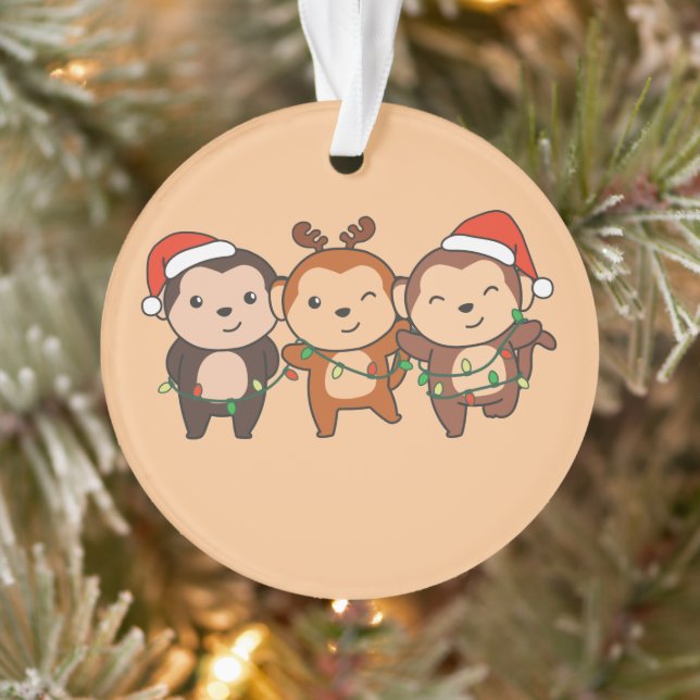 Monkey Christmas Christmas Animals Cute Monkeys Or (Arbre)