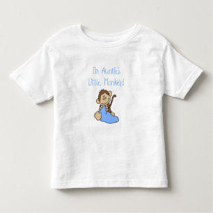 Monkey de tante - T-shirts et cadeaux bleus