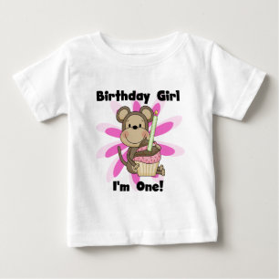 Monkey Girl 1er Anniversaire Tshirts et cadeaux