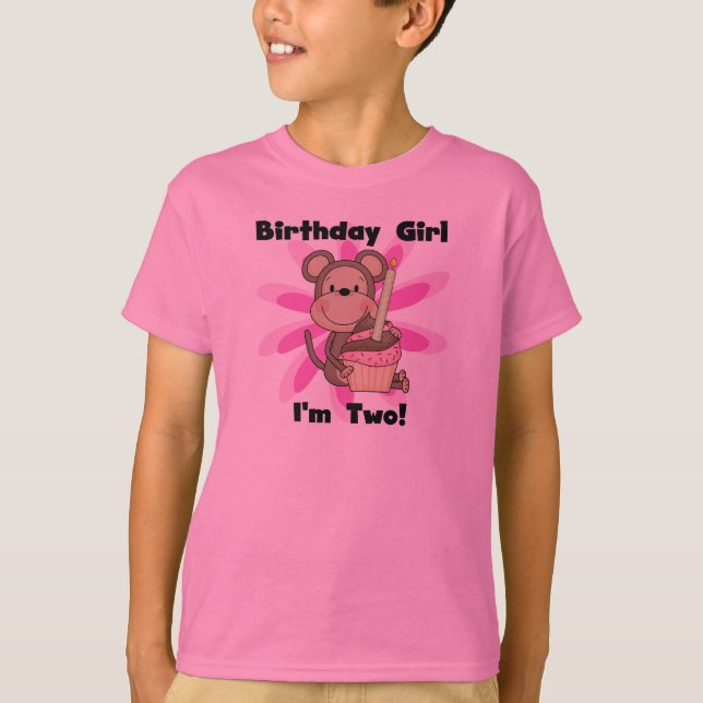Monkey Girl 2e Anniversaire Tshirts et cadeaux (Devant)