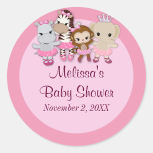 MONKEY GIRL Tu Tu Cute Baby shower autocollant TTC