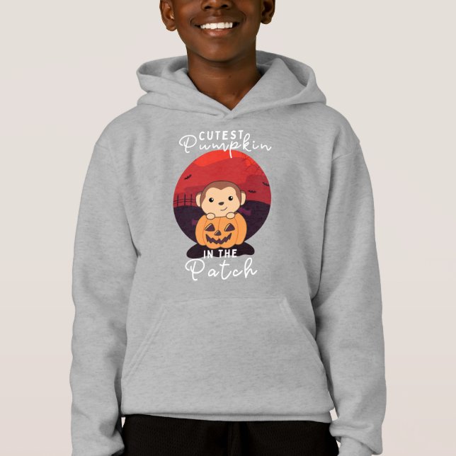 Monkey Happy Halloween Citrouille Cutest Dans Le P (Devant)