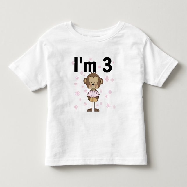 Monkey I'm 3 Anniversaire Tshirts et cadeaux (Devant)